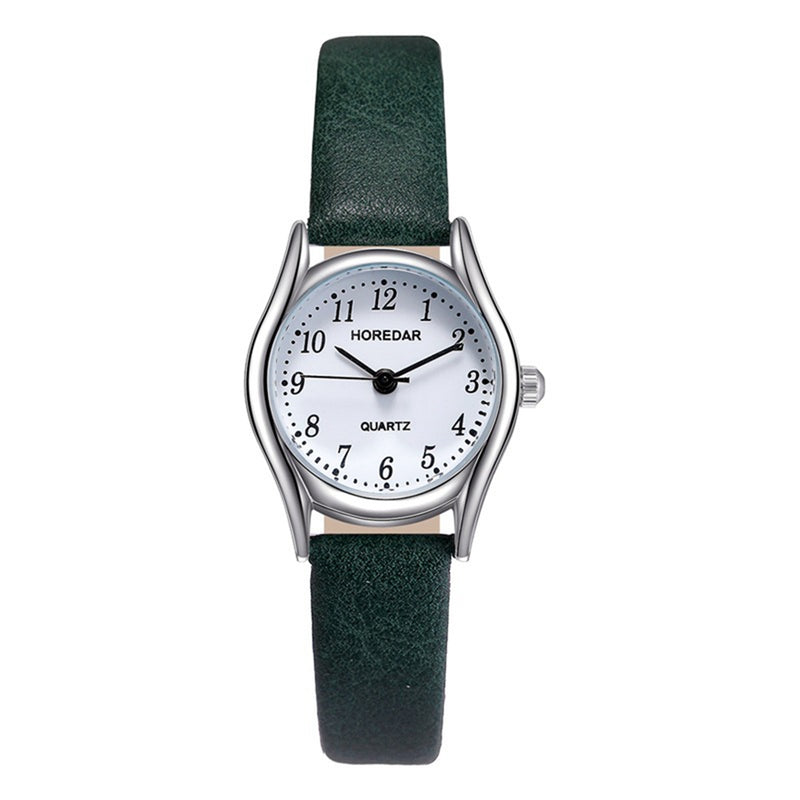 HOREDAR 3079 Retro Style Women Wrist Watch Small Dial Leather Strap Quartz Watches