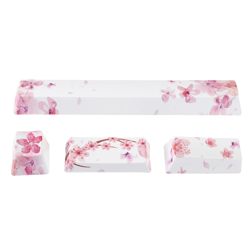 Five-sided Dyesub PBT OEM Profile sakura Space Bar 6.25u Novelty Keycap + ESC Enter Keycaps