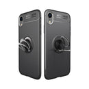 C-KU Protective Case For iPhone XR 360 Rotating Ring Grip Kicktand Back Cover