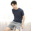 COTTONSMITH Men Casual Breathable Sport Short Sleeve T-shirt Shorts Pajama Set Household suit From Xiaomi Youpin