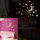 Miico Luminous Star and Moon Creative PVC Wall Sticker Home Decor Mural Art Removable Wall Decals
