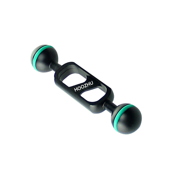 HOOZHU S50 24.5 5" Double Ball Head Connecting Bracket Support for Diving Light Diving Flashlight A