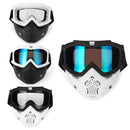 Motorcycle Goggles Detachable Modular Shield Face ATV MX Racing Motocross Mask