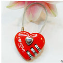 Creative Gift Idea Love Lock Personalised Engraved Padlock Heart Shaped Lock Decorations