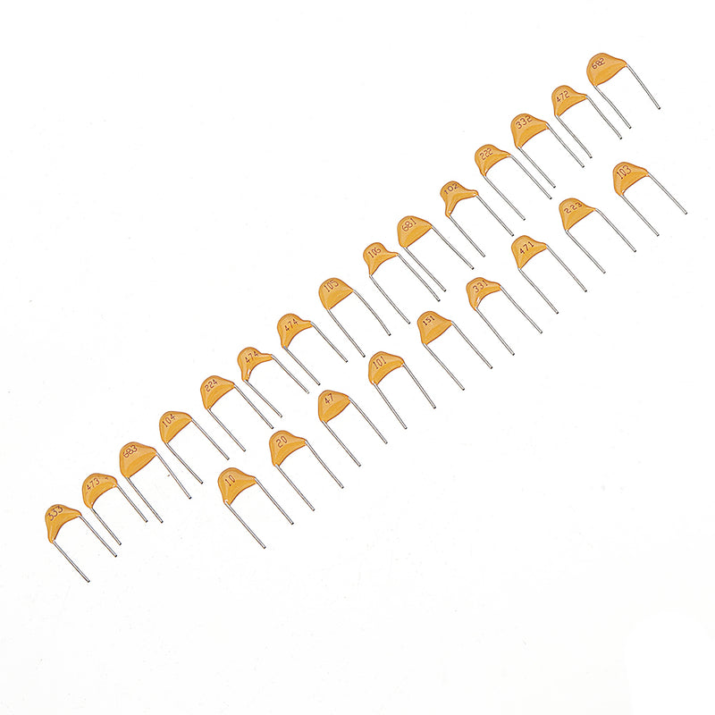 1200pcs 24 Values 50V 10pF-10uF Monolithic Ceramic Capacitor Assorted Kit