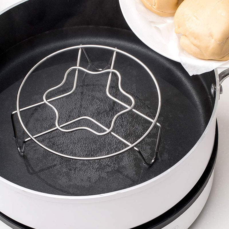 Jordan&Judy Multifunctional Metal Steaming Rack 304 Stainless Steel Home Kitchen Cooking Pot Steamer Tray Steaming Stand