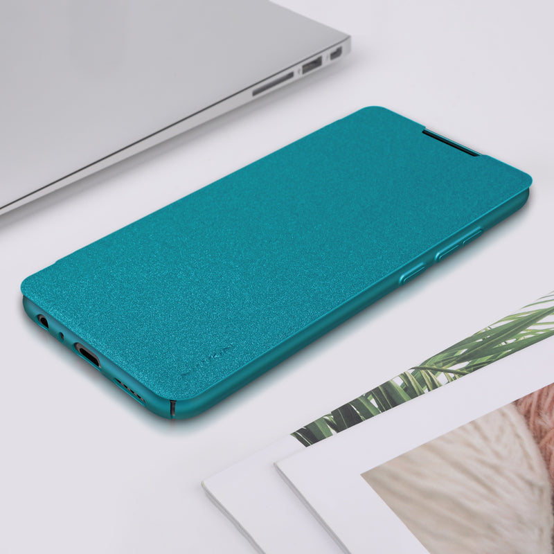 NILLKIN Flip Froseted Shockproof PU Leather Full Cover Protective Case for Xiaomi Redmi Note 8