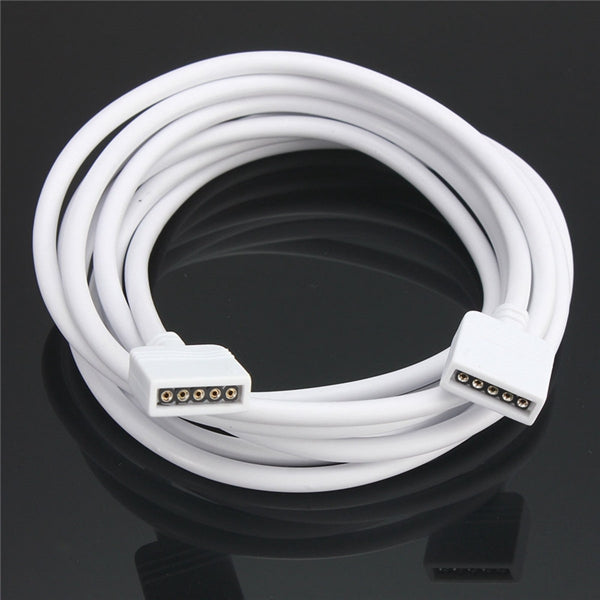 1/2/2.5/5M RGBW 5 Pin Extension Connector Cord Cable Wire For RGBW LED Strip Light