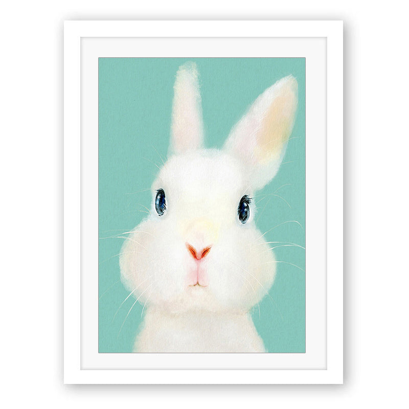 Miico Hand Painted Oil Paintings Cartoon Rabbit Paintings Wall Art For Home Decoration