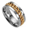 Titanium Steel Rotating Chain Finger Rings Fashion Style Steel Ring For Men