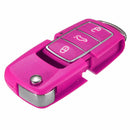 For VW Golf Passat Beetle Jetta Polo Bora 3 Button Car Key Fob Case Replacement 7 Colors