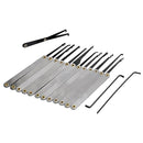 DANIU Transparent Practice Padlock with 12pcs Unlocking Lock Picks Set Key Extractor Tools