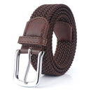 ENNIU S7E 125cm 3.4cm Elastic Canvas Waist Belt Adjustable Canvas Casual Belt Tactical Belt For Men Woman Students