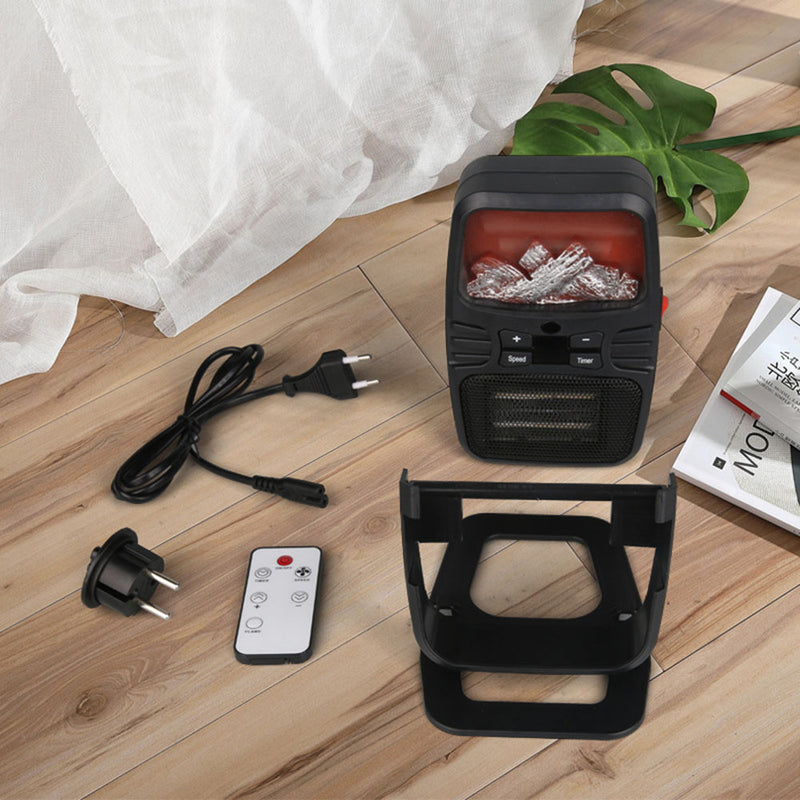 KCASA 022 Multi-Function 1000W Heater Home Flame Heater Desktop Mini Heater Office Lamp Warmer with Remote Control Air Heater For Winter