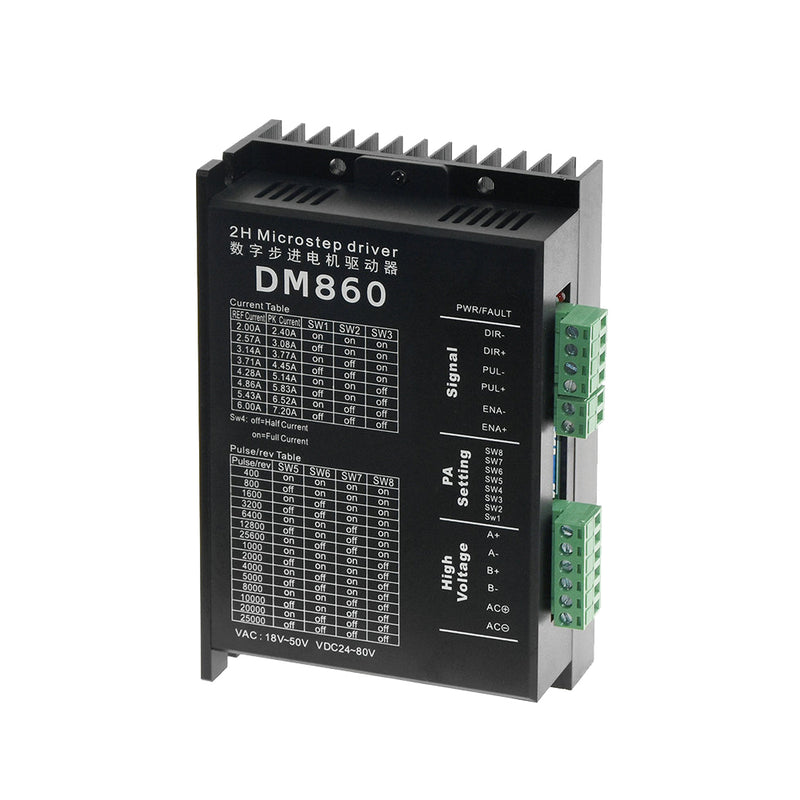 DM860 7.2A 24~80V DC Nema23/34 57/86 Stepper Motor Driver Controller for 3D Printer CNC Part Brushless DC Motor