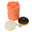 7pcs Buffing Sponge Polishing Pad Waxing Buffing Pad Drill Woolen Sponge Wheel