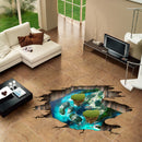 Miico Creative 3D Dream Float Sea Island Broken Wall Removable Home Room Decorative Decor Sticker