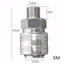 6pcs 1/4 Inch BSP FT011 Air Line Hose Compressor Fitting Connector Quick Release Male Coupler