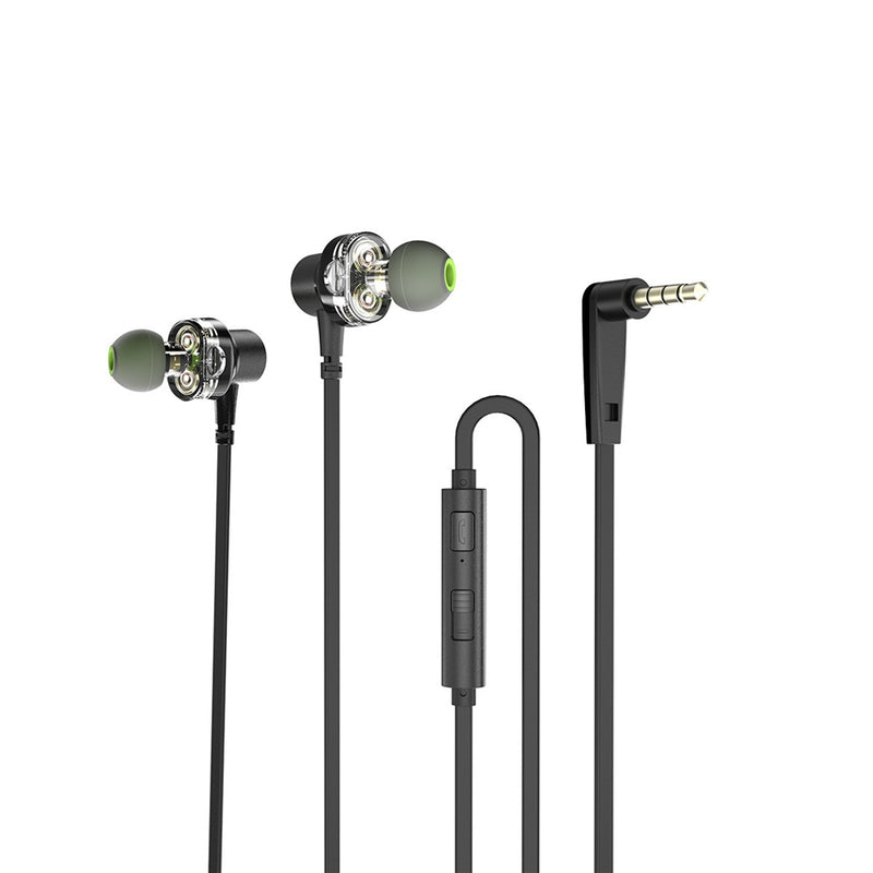 [Dual Dynamic] Awei Z1 Earphone 3.5mm Wired Control Magnetic Adsorption Bass Headphone with Mic