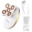 Electric USB Charging IPX6 Women Hair Remover Body Facial Arm Leg Epilator 5 Heads 4D Direction Floating Cutting System