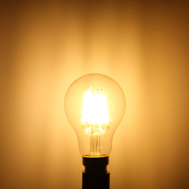 Dimmable A60 B22 8W Pure White Warm White COB Glass Material Retro Light Lamp Bulb AC220V