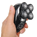 5 Head Electric Shaver Razor Bald Head Shaver Waterproof USB Rechargeable Beard Trimmer Grooming Kit With Brush