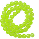 8mm Loose Beads Jewelry Making Strand 15 Inch - Lemon Yellow
