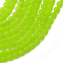 8mm Loose Beads Jewelry Making Strand 15 Inch - Lemon Yellow
