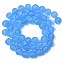 8mm Loose Beads Jewelry Making Strand 15 Inch - Sky Blue