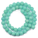 8mm Loose Beads Jewelry Making Strand 15 Inch - Light Blue