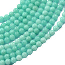 8mm Loose Beads Jewelry Making Strand 15 Inch - Light Blue
