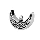 Crescent Moon Cremation Keepsake Memorial Ashes Urn Necklace Pendant Silver