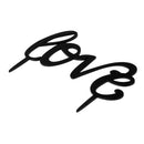 Acrylic Black Monogram Love Word Cake Topper Wedding Birthday Party Favour