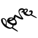 Acrylic Black Monogram Love Word Cake Topper Wedding Birthday Party Favour
