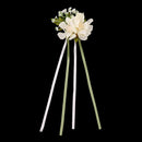 Women Fashionable Bride Bridesmaid Wrist Peony Flower Wedding Party Birthday Supplies Off White