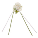 Women Fashionable Bride Bridesmaid Wrist Peony Flower Wedding Party Birthday Supplies Off White