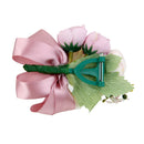 Wedding Bridal Groom Tuxedo Boutonniere Corsage Daisy Flower Brooch Satin