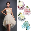 Wedding Bridal Groom Tuxedo Boutonniere Corsage Daisy Flower Brooch Satin