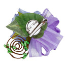 Women Faux Pearl Polyester Boutonniere Corsage Brooch Pin For Wedding Formal Party Supplies Blue