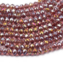 6mm Faceted Crystal Glass Rondelle Beads Strand Jewelry Making 16.5