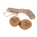 Thank you Round Paper Tag Wedding Embellishment Craft Ornament Pack of 100