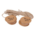 Thank you Round Paper Tag Wedding Embellishment Craft Ornament Pack of 100