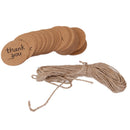 Thank you Round Paper Tag Wedding Embellishment Craft Ornament Pack of 100