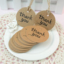 Thank you Round Paper Tag Wedding Embellishment Craft Ornament Pack of 100