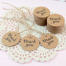 Thank you Round Paper Tag Wedding Embellishment Craft Ornament Pack of 100
