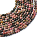 4mm Jewelry Making Craft Rhodonite Gemstone Bead Strand 15