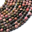 6mm Jewelry Making Craft Rhodonite Gemstone Bead Strand 15