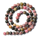 6mm Jewelry Making Craft Rhodonite Gemstone Bead Strand 15