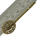 6pcs Vintage Hair Grips Clips Slides Oval Flower Hair Pins Bronze Barrette