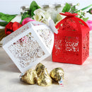 50 Wedding Favors Candy Sweet Boxes Party Gift Boxes with Ribbons for Wedding Party Birthday Decoration